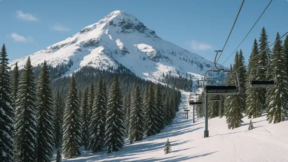 Baramullah villages. Snow capped mountain in background.