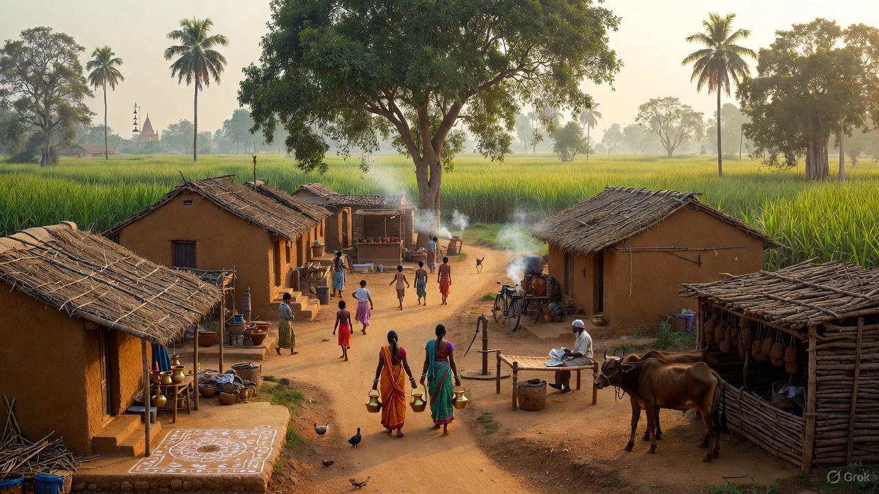 Chunti wari village view from roof